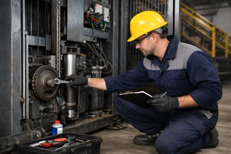 Entretien de monte charge logistique : sécurité, conformité & performance