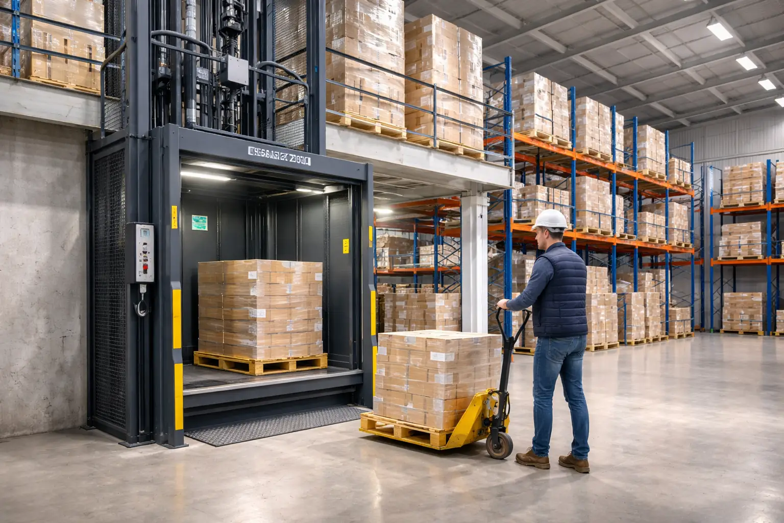 Optimisation de la logistique en entrepôt grâce au monte-charge